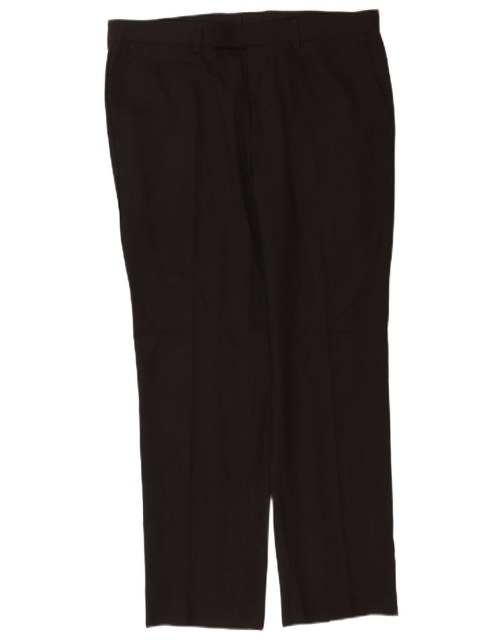 Calça masculina Marks & Spencer Slim Fit W34 L29 Poliéster Preto