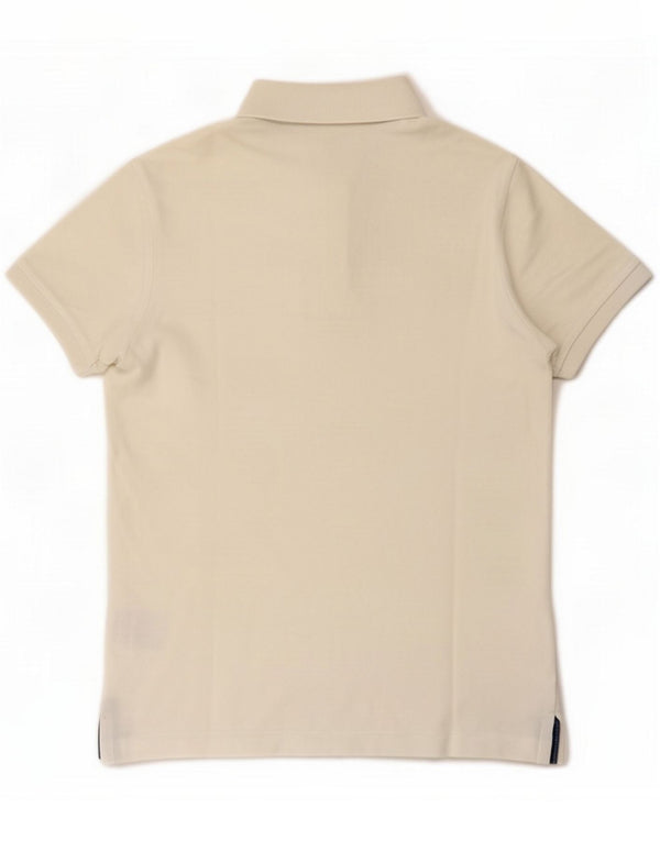 Henry Cottons Camisa polo masculina pequena de algodão branco