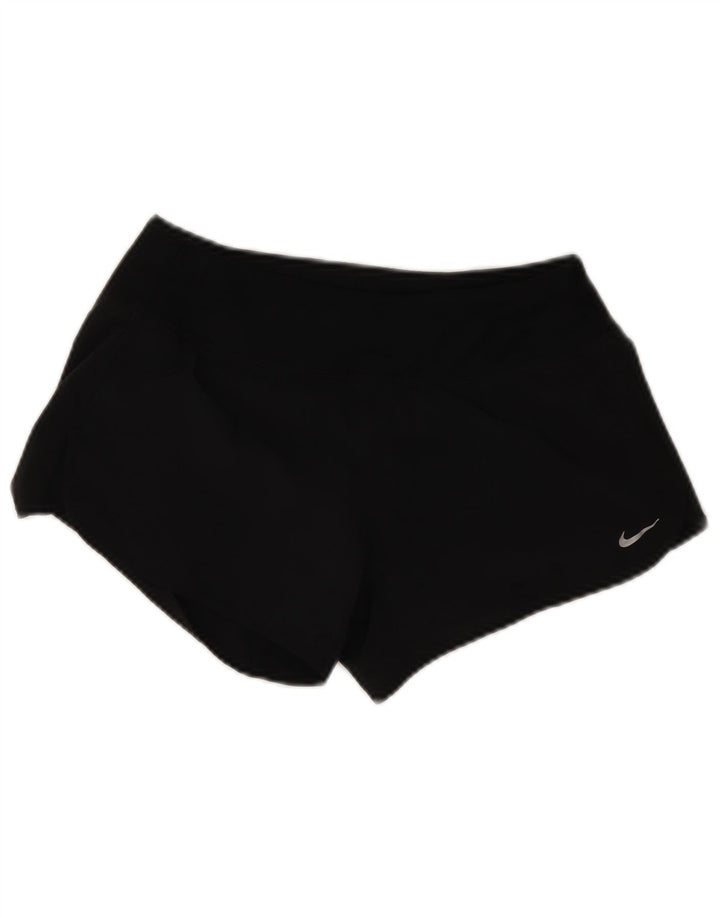 Nike Womens Dri Fit Sport Shorts UK 10 Pequeno Poliéster Preto