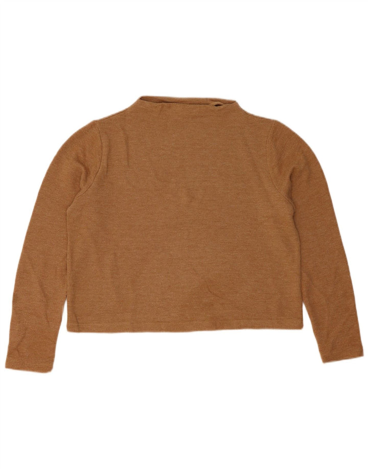Blusa cropped feminina Market & Spruce UK 14 grande poliéster bege