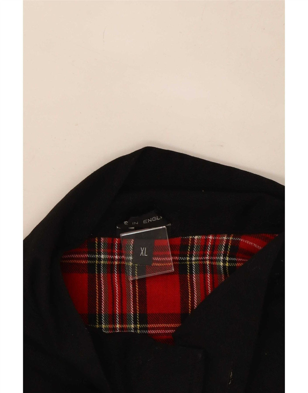 Jaqueta bomber masculina vintage UK 42 XL poliéster preto