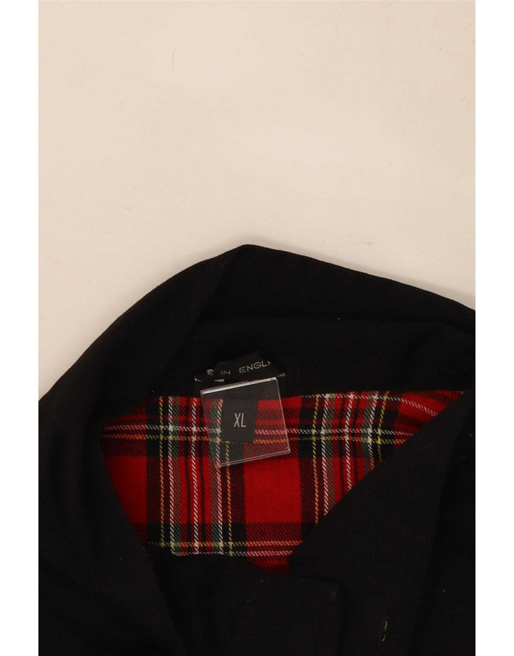 Jaqueta bomber masculina vintage UK 42 XL poliéster preto