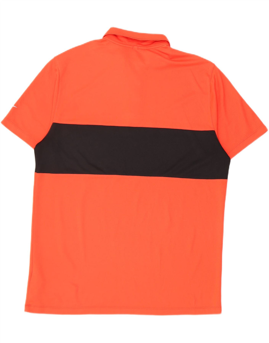 Camisa polo masculina Nike Dri Fit grande laranja colorblock poliéster