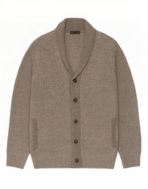 Suéter cardigã masculino Marks & Spencer 2XL cinza acrílico