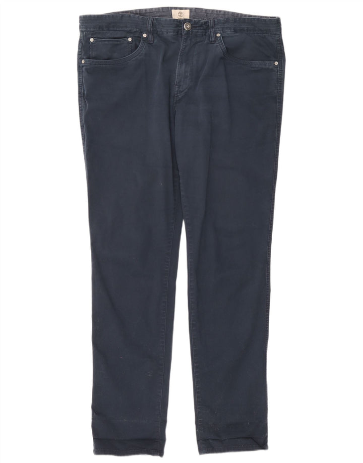Timberland Mens Slim Jeans W40 L34 Azul Marinho Algodão