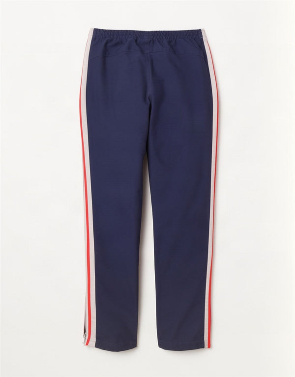 Calça de treino masculina Adidas UK 44/46 grande poliéster azul marinho