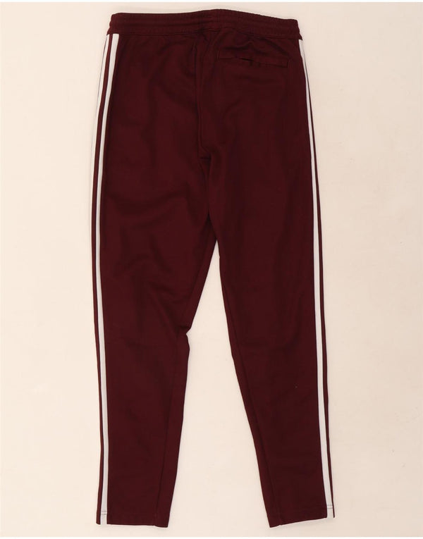 Adidas Mens Calças de Treino Médio Algodão Borgonha