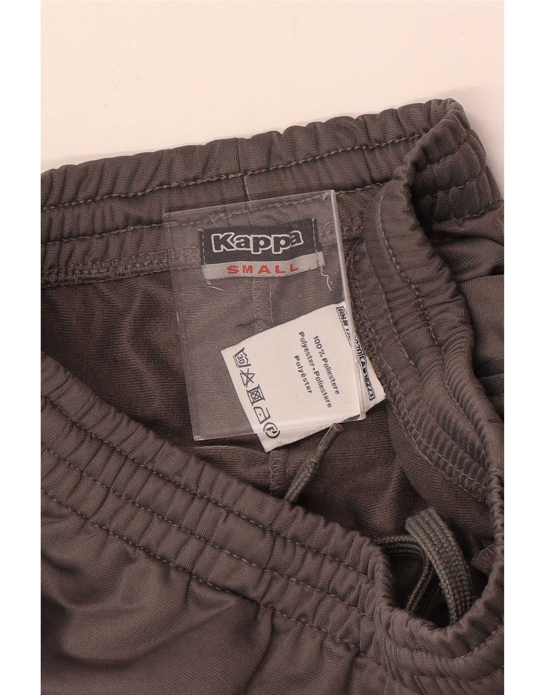 Calça de treino masculina Kappa pequena cinza poliéster