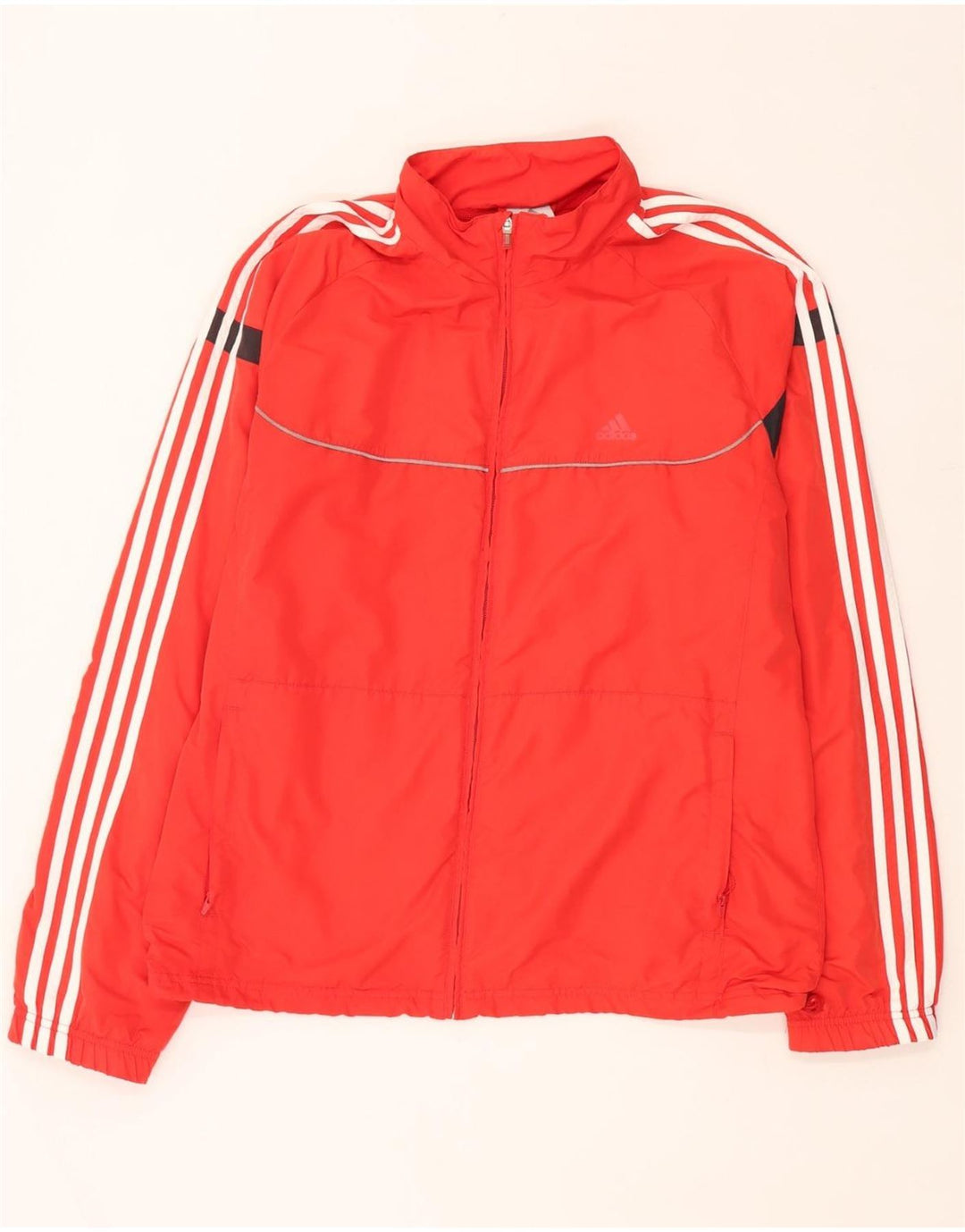 Jaqueta de chuva masculina ADIDAS UK 46/48 XL vermelho colorblock poliéster