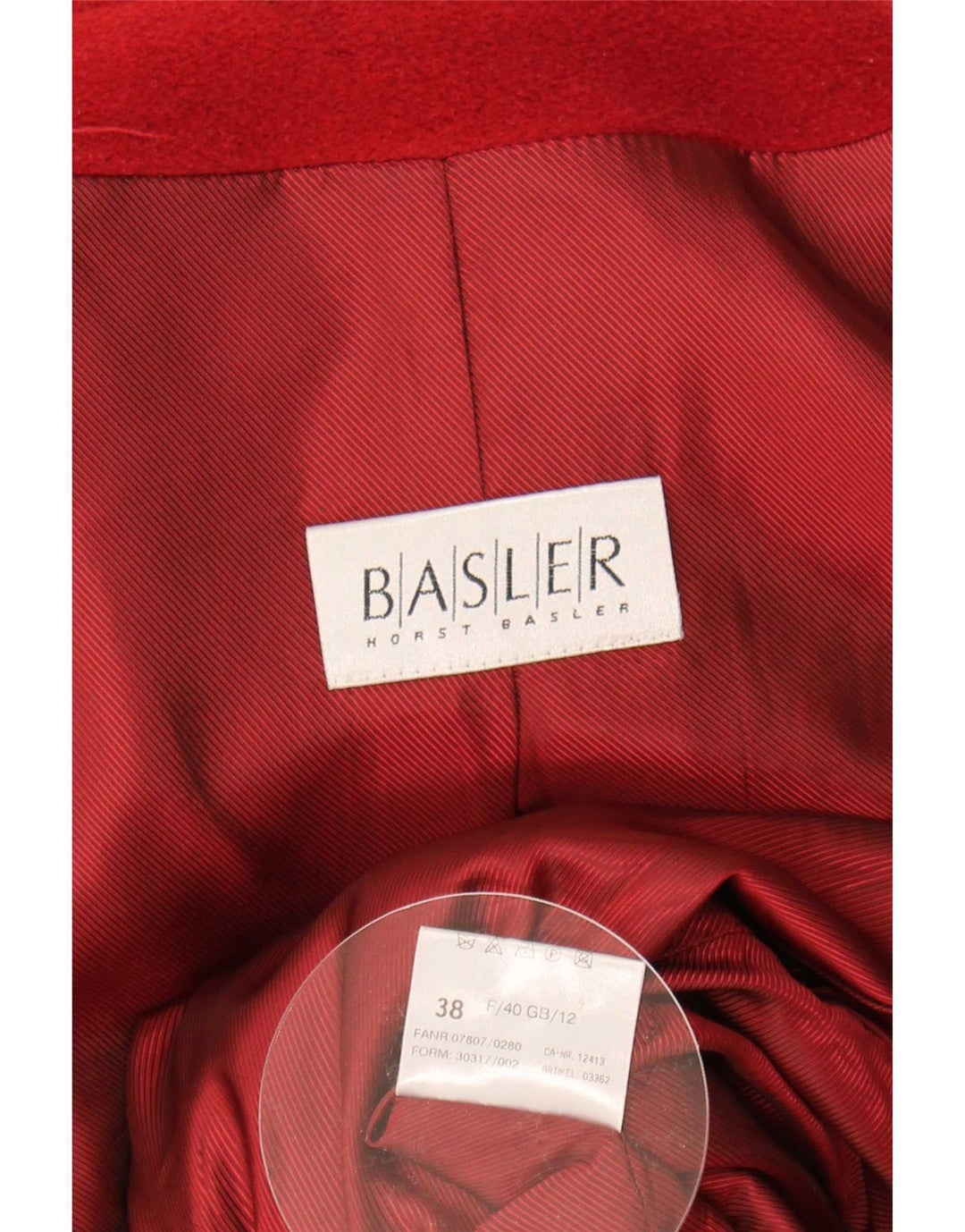 Sobretudo feminino Basler UK 12 lã vermelha média