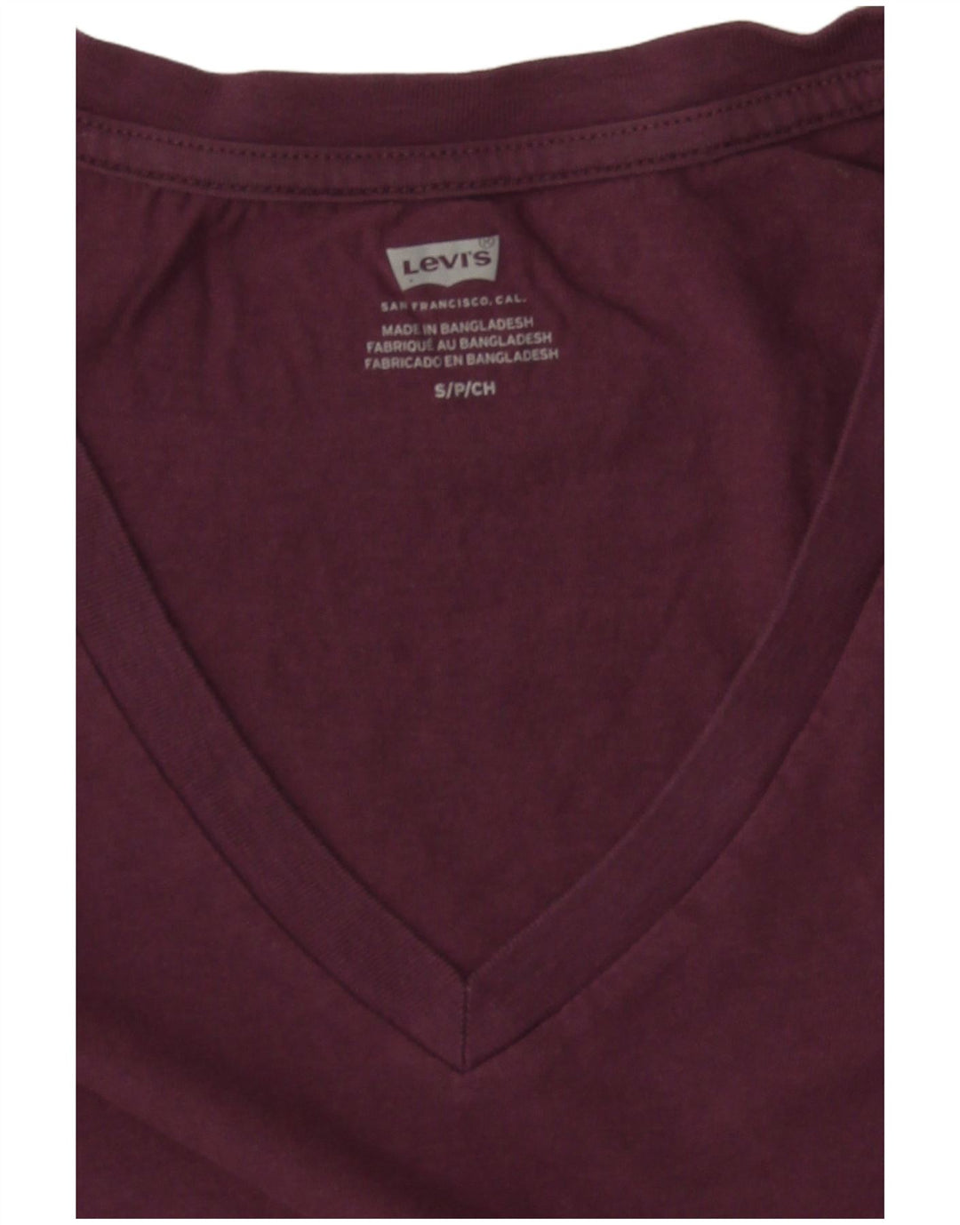 Camiseta feminina Levi's Top UK 10 pequena Borgonha