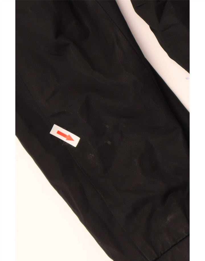 Jaqueta corta-vento com capuz feminino Zara UK 18 XL preto poliéster