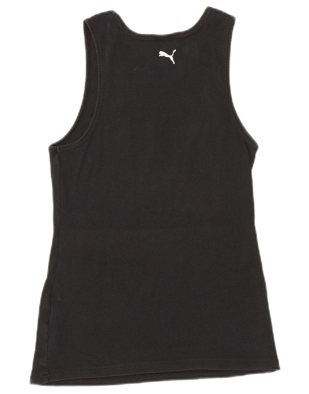 Puma Womens Graphic Vest Top UK 14 Grande Algodão Preto