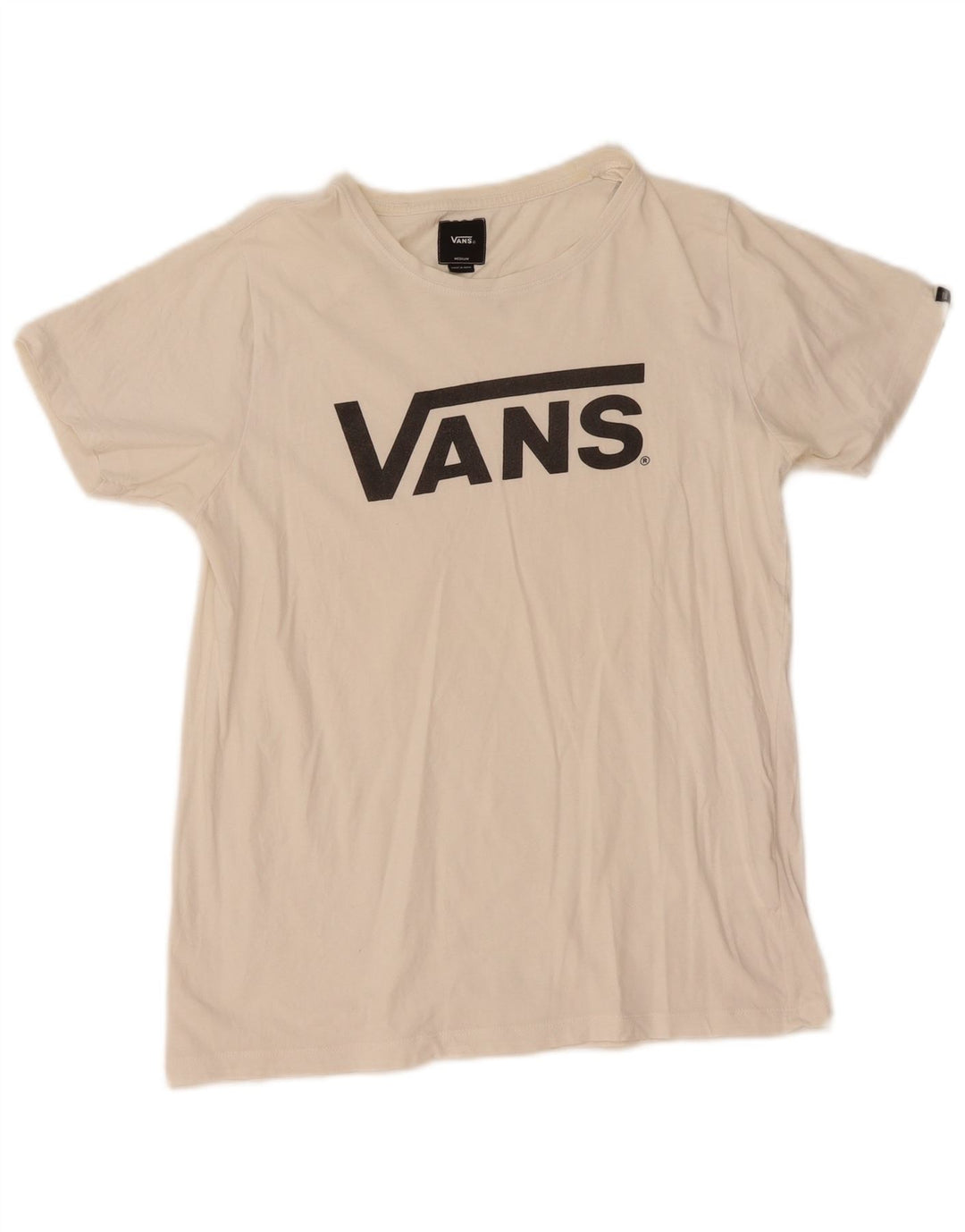 Camiseta feminina Vans com estampa gráfica UK 12 médio algodão branco