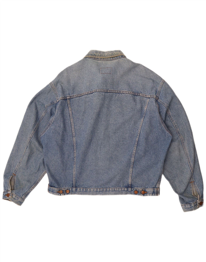 Jaqueta jeans masculina Benetton UK 42 XL azul