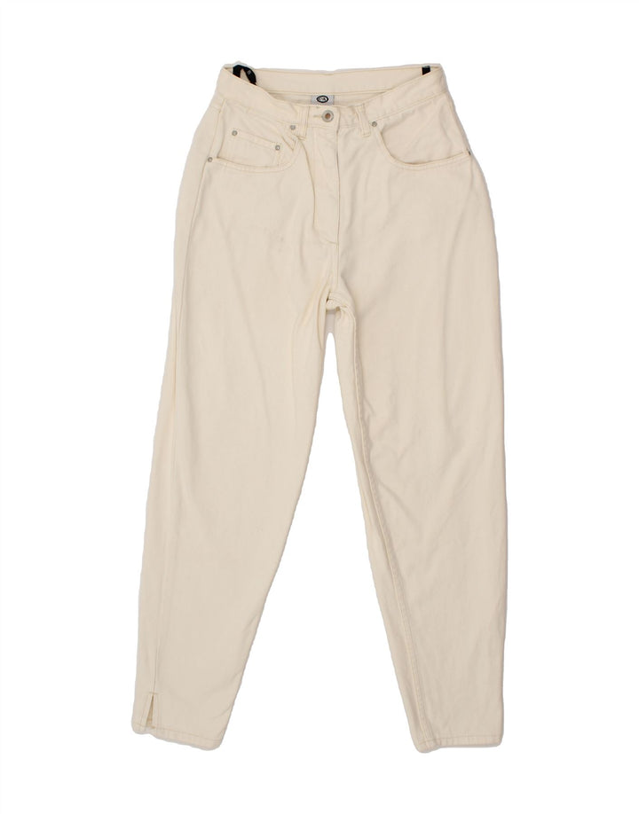 C&A Womens Tapered Jeans IT 40 Small W26 L28 Off White Cotton Vintage C&A and Second-Hand C&A from Messina Hembry 