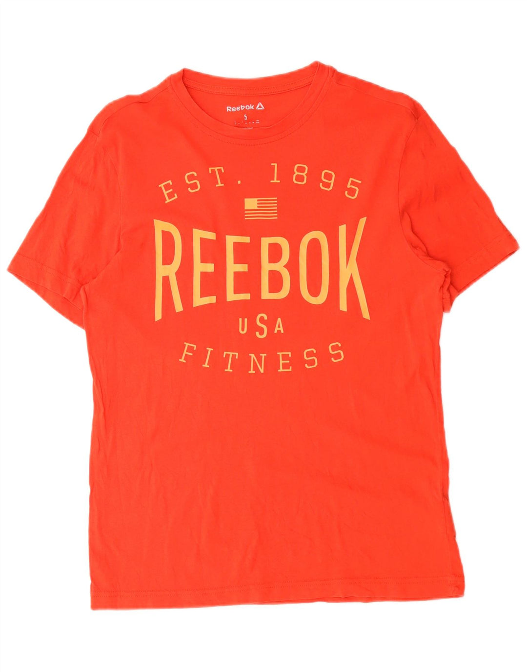 Camiseta gráfica masculina Reebok Top pequeno algodão vermelho