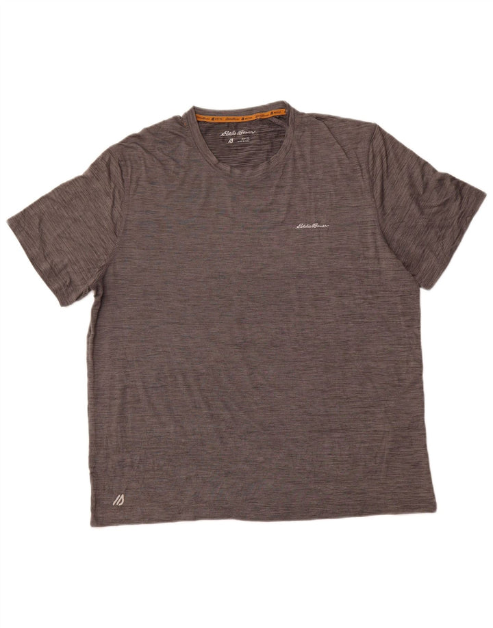 Camiseta masculina EDDIE BAUER XL cinza manchada