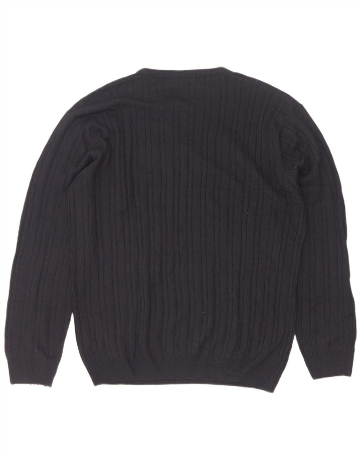 Suéter masculino Lotto com gola redonda 2XL acrílico preto