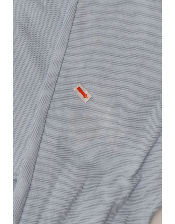 Camisa polo masculina FILA de manga comprida com ajuste solto IT 50 algodão azul médio