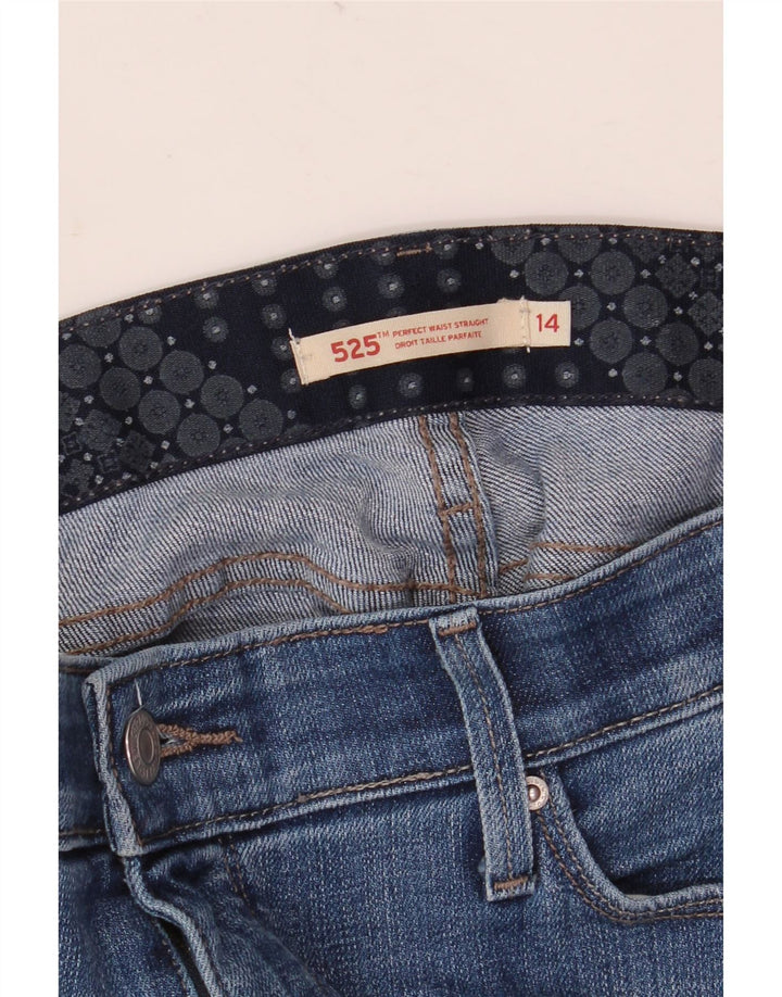 Calça jeans feminina Levi's 525 Straight US 14 XL W36 L30 Azul