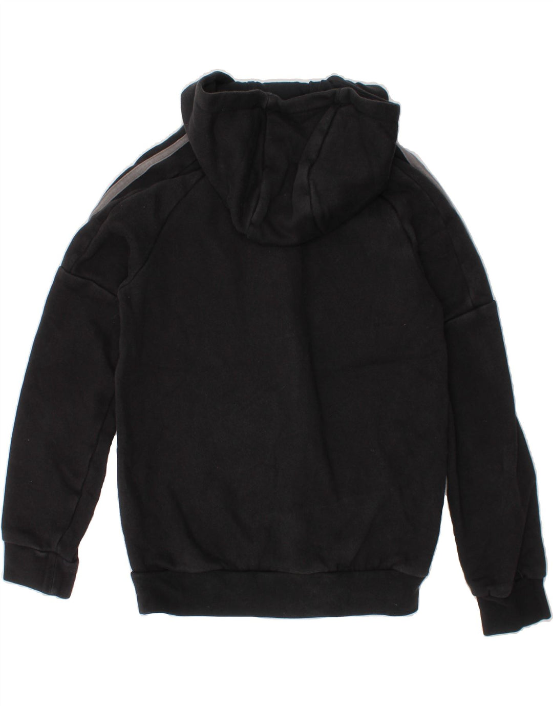 ADIDAS Boys Zip Hoodie Sweater 9-10 Years Black Cotton Vintage Adidas and Second-Hand Adidas from Messina Hembry 