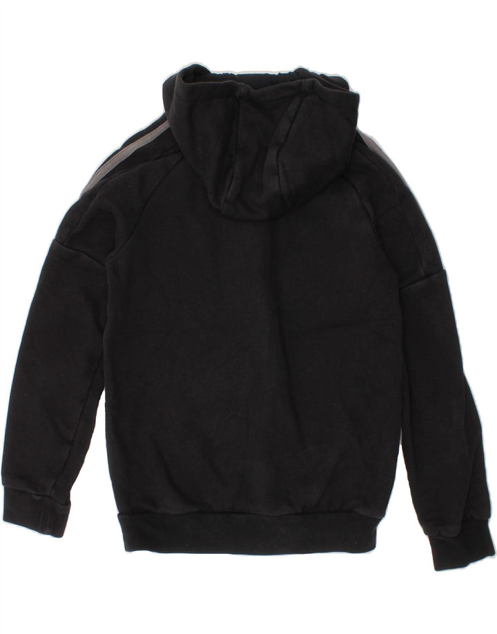 ADIDAS Boys Zip Hoodie Sweater 9-10 Years Black Cotton Vintage Adidas and Second-Hand Adidas from Messina Hembry 