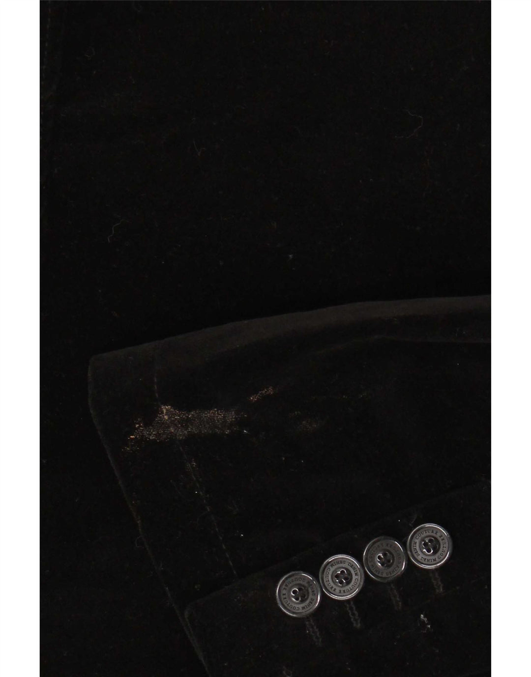 Jaqueta blazer masculina Zara com 2 botões de veludo UE 52 grande algodão preto