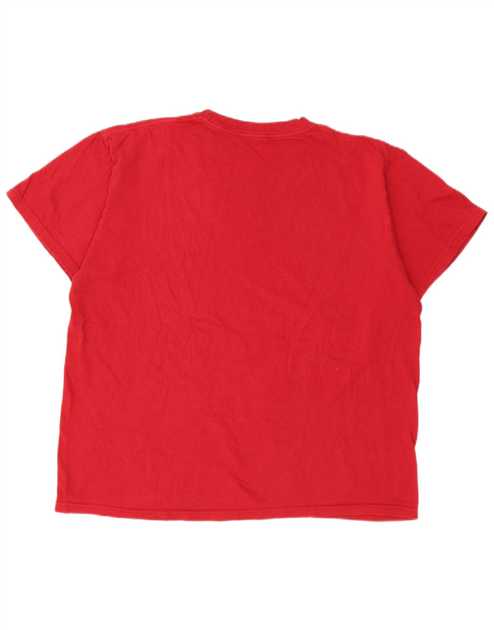Camiseta masculina Hard Rock Cafe Atenas com estampa gráfica de algodão vermelho médio