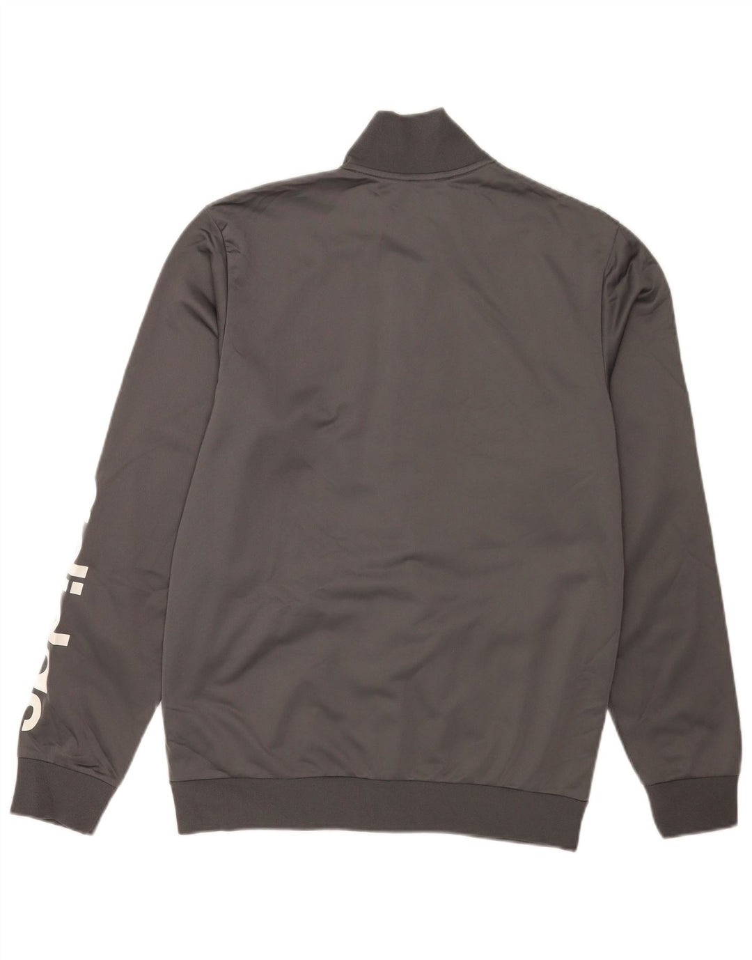 Adidas Mens Graphic Tracksuit Top Jacket UK 40/42 Poliéster Cinza Médio
