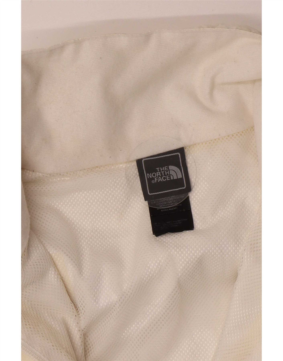 Jaqueta de chuva feminina com capuz The North Face UK 14 nylon branco médio