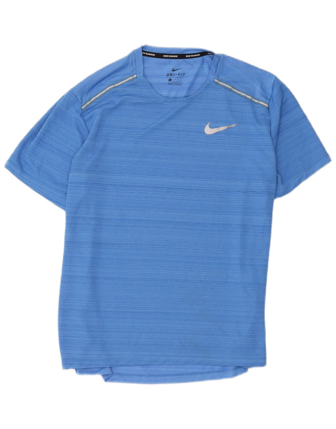 Camiseta Nike Masculina Dri Fit Top Grande Listrada Azul Poliéster