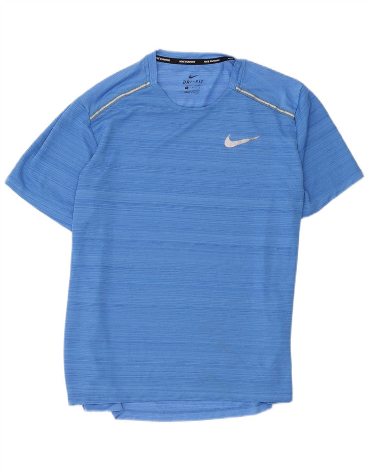 Camiseta Nike Masculina Dri Fit Top Grande Listrada Azul Poliéster