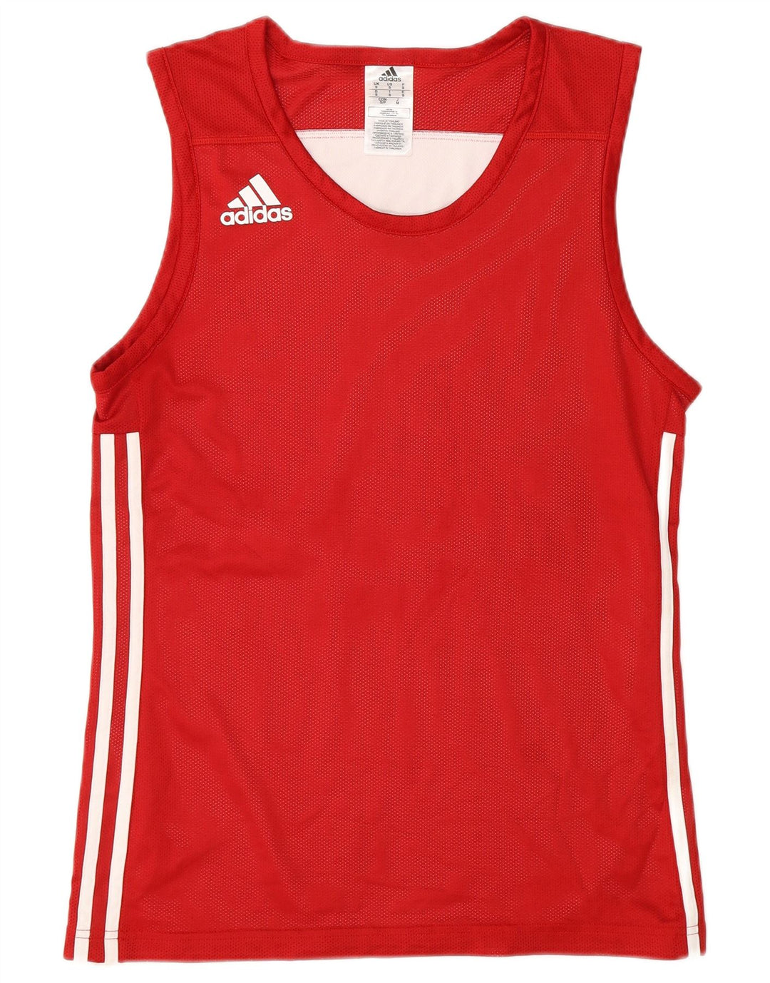 Adidas Mens Colete Top Pequeno Vermelho