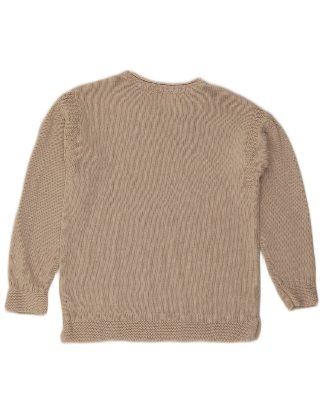 Suéter feminino Marks & Spencer com gola redonda Reino Unido 10 pequeno bege