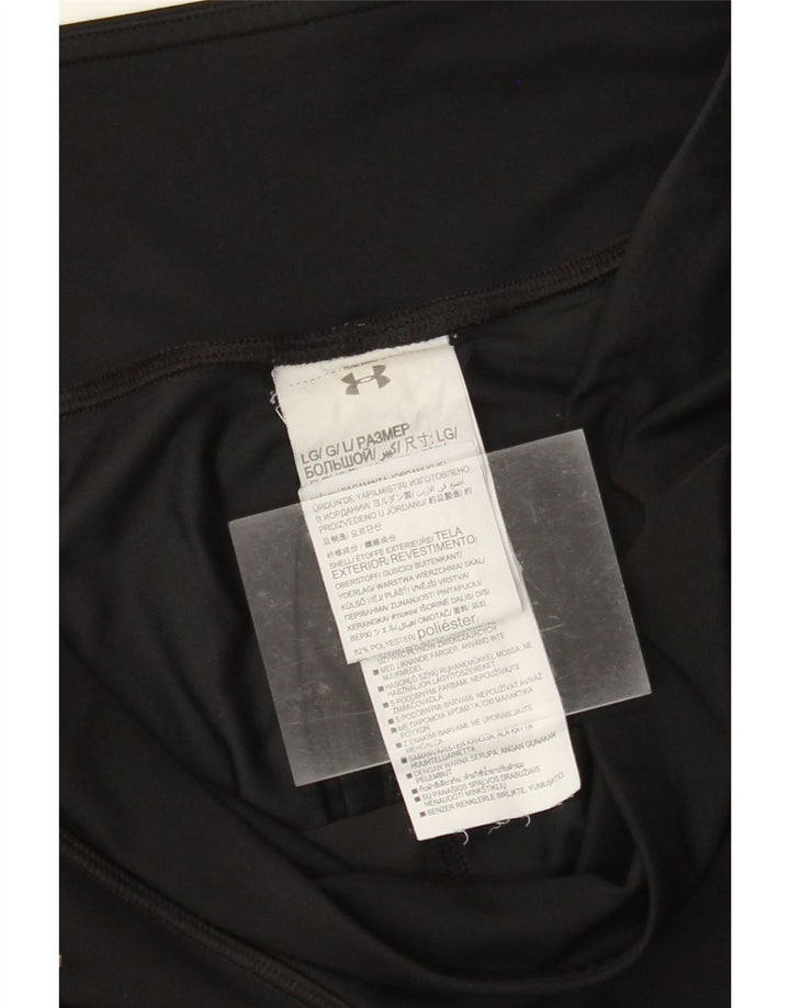 Leggings capri femininas UNDER ARMOUR Reino Unido 14 grande bloco colorido preto