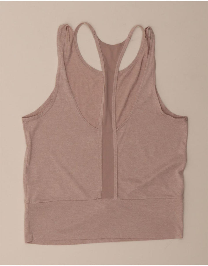 Nike Womens Dri Fit Vest Top UK 12 Médio Rosa Poliéster