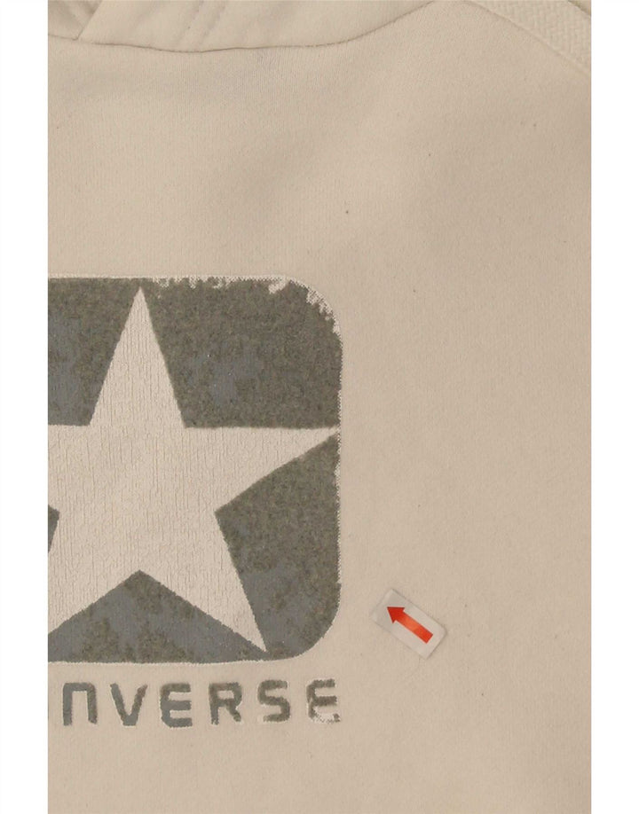 Converse masculino gráfico moletom com capuz médio algodão branco