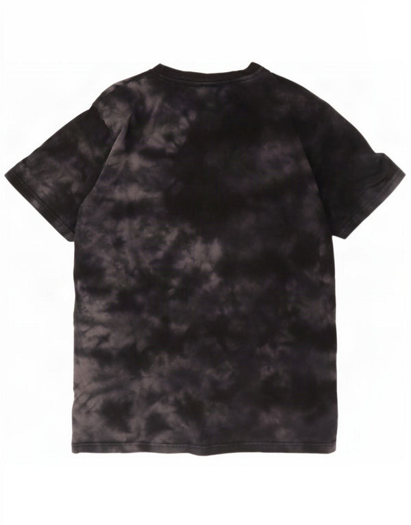 Camiseta feminina Ellesse com estampa gráfica UK 12 médio preto tie-dye algodão