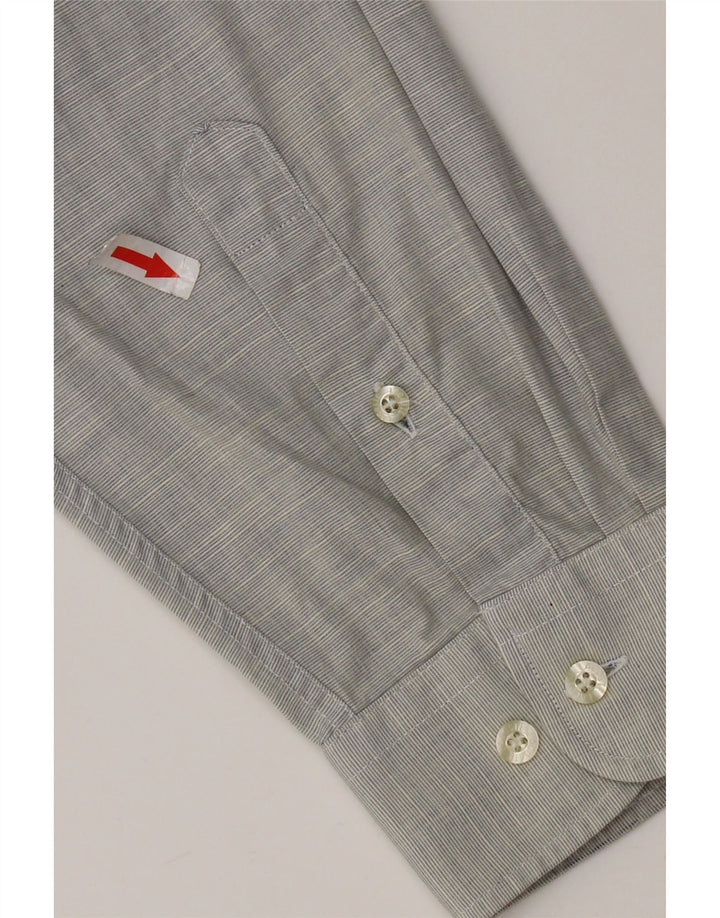 Camisa masculina Lacoste tamanho 39 algodão cinza médio