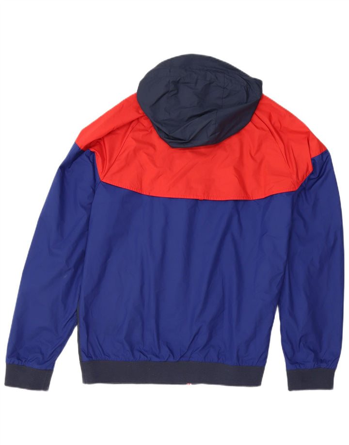 Jaqueta masculina Nike com capuz e moletom grande azul marinho em poliéster