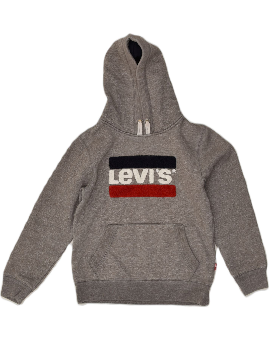 LEVI'S Boys Graphic Hoodie Jumper 11-12 Years Grey Cotton | Vintage Levi's | Thrift | Second-Hand Levi's | Used Clothing | Messina Hembry 