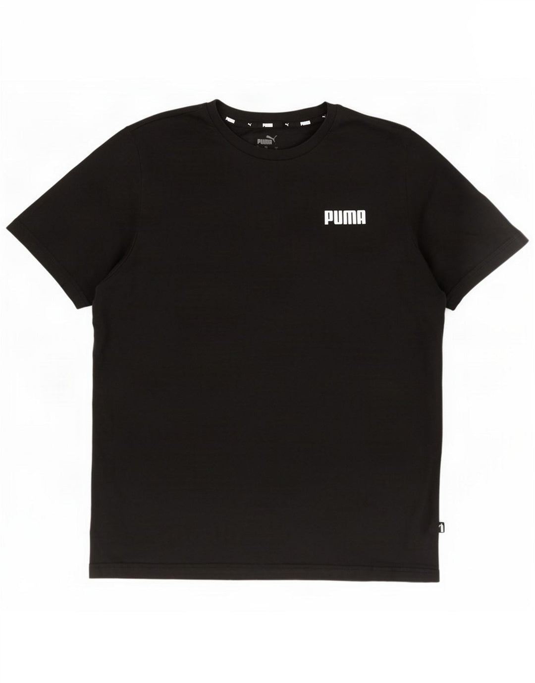 Puma Camiseta masculina regular Top grande de algodão preto
