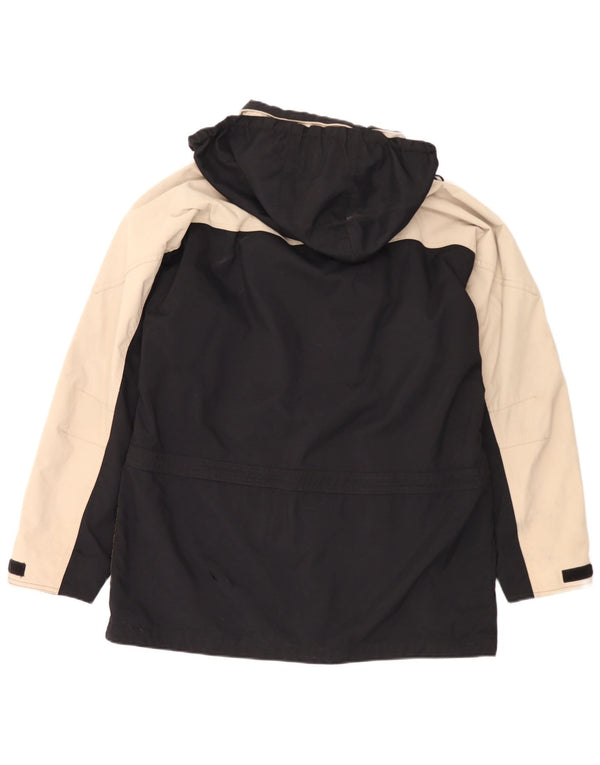 Jaqueta corta-vento masculina Camel Active com capuz UK 38 bloco colorido preto médio