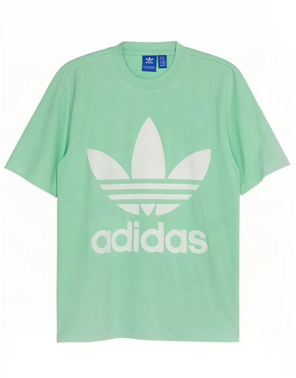 Adidas Mens Graphic T-Shirt Top Pequeno Algodão Verde