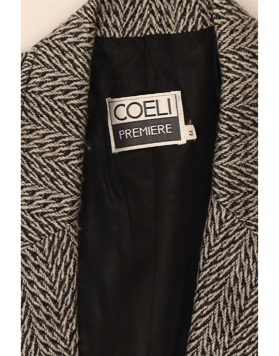 Jaqueta blazer feminina Coeli Premiere com 2 botões IT 44 espinha de peixe cinza médio