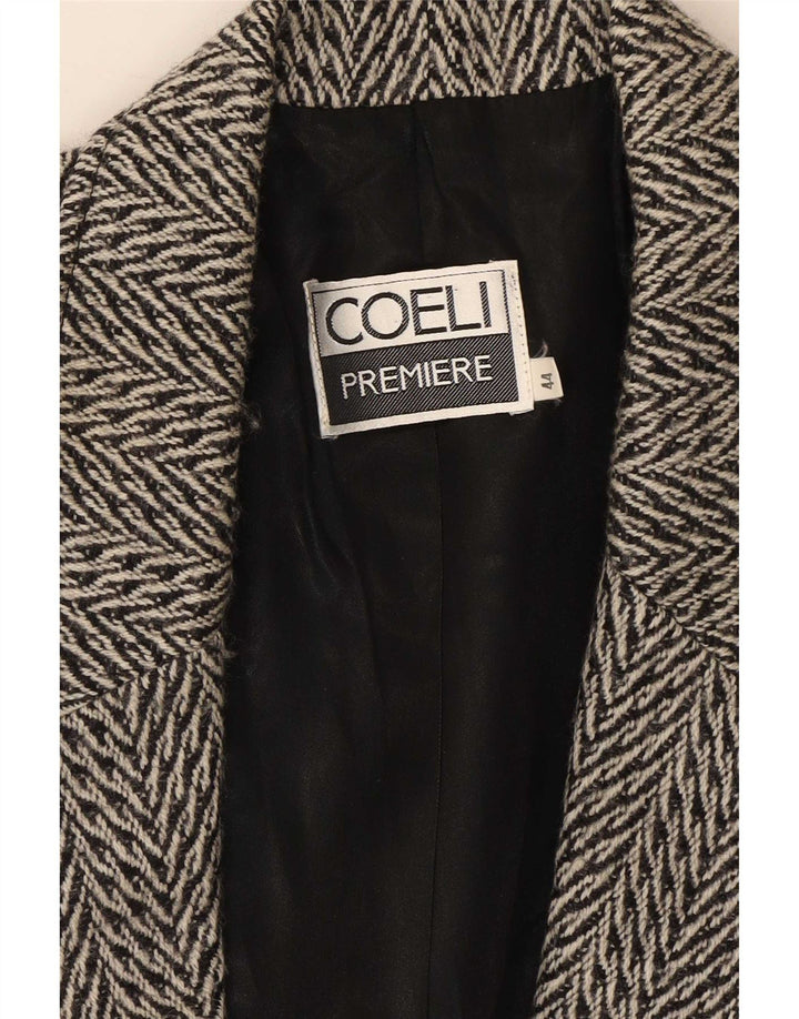 Jaqueta blazer feminina Coeli Premiere com 2 botões IT 44 espinha de peixe cinza médio