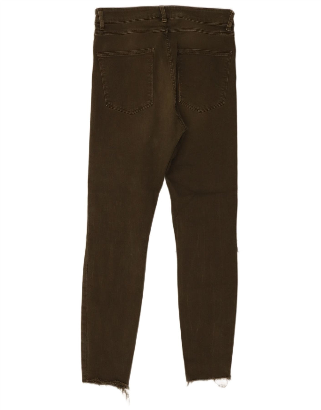 ZARA Womens Distressed Slim Jeans EU 40 Medium W30 L27 Khaki