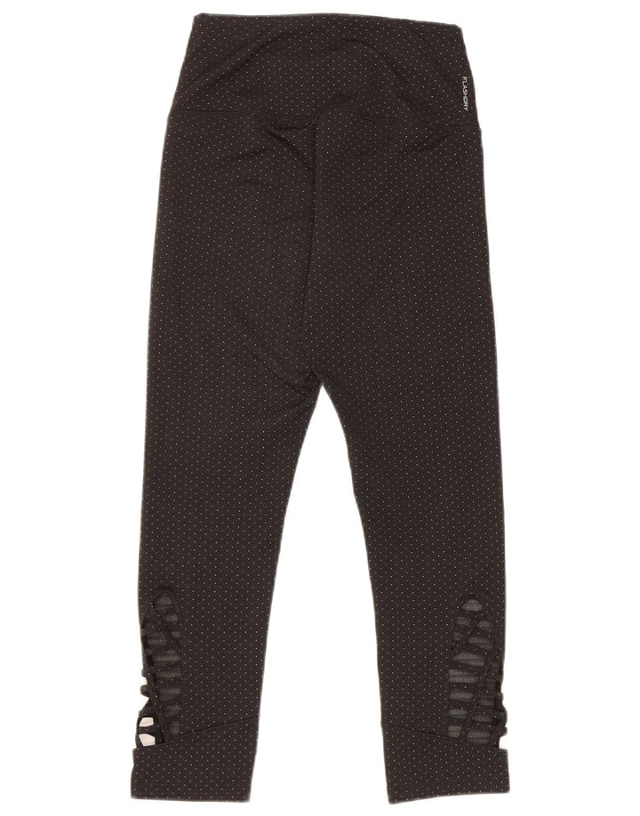 Leggings cropped feminino The North Face Reino Unido 8 pequeno poliéster manchado preto