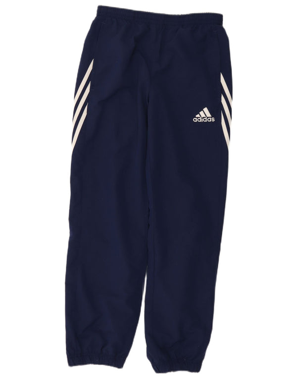 Adidas meninos calças de treino joggers 13-14 anos XL azul marinho poliéster